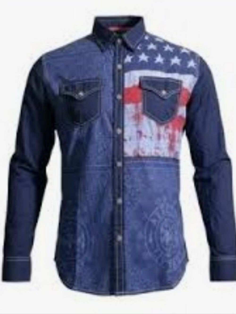 Affliction Black Premium Patriotic Button Down Shirt